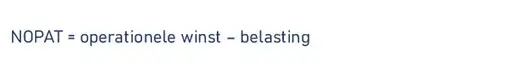 Formule berekening NOPAT
