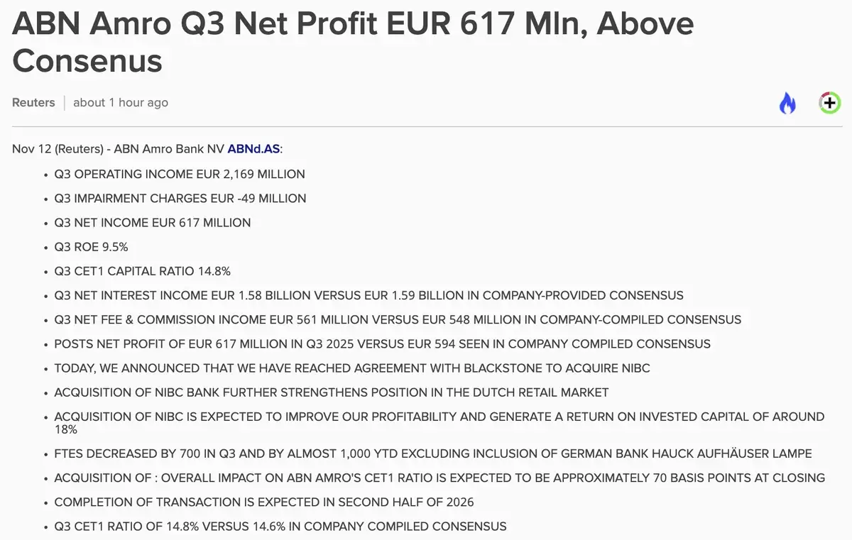ABN Amro Q3's