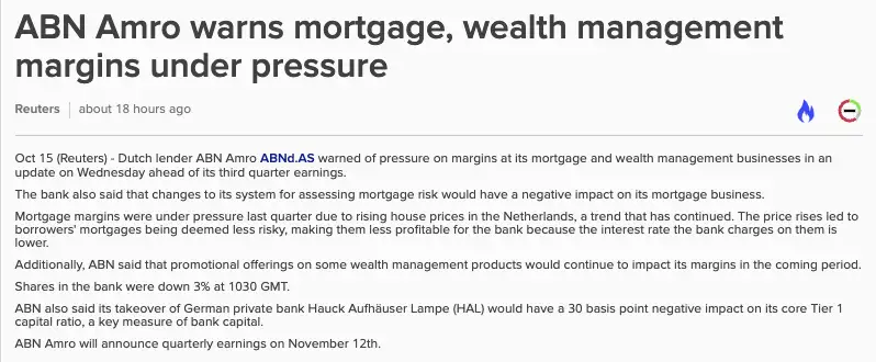ABN Amro waarschuwt