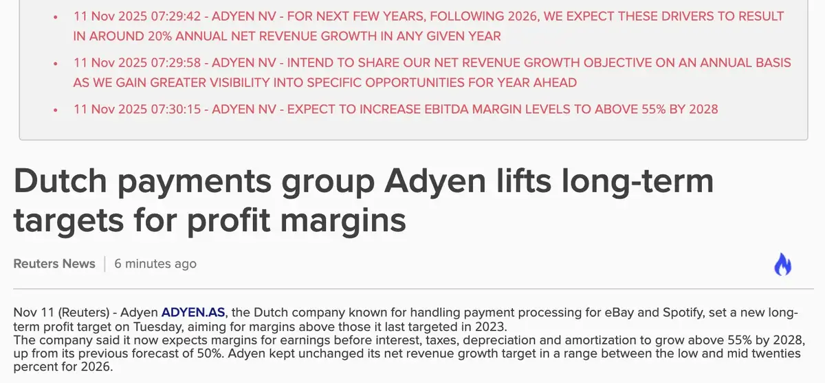 Adyen strategie-update