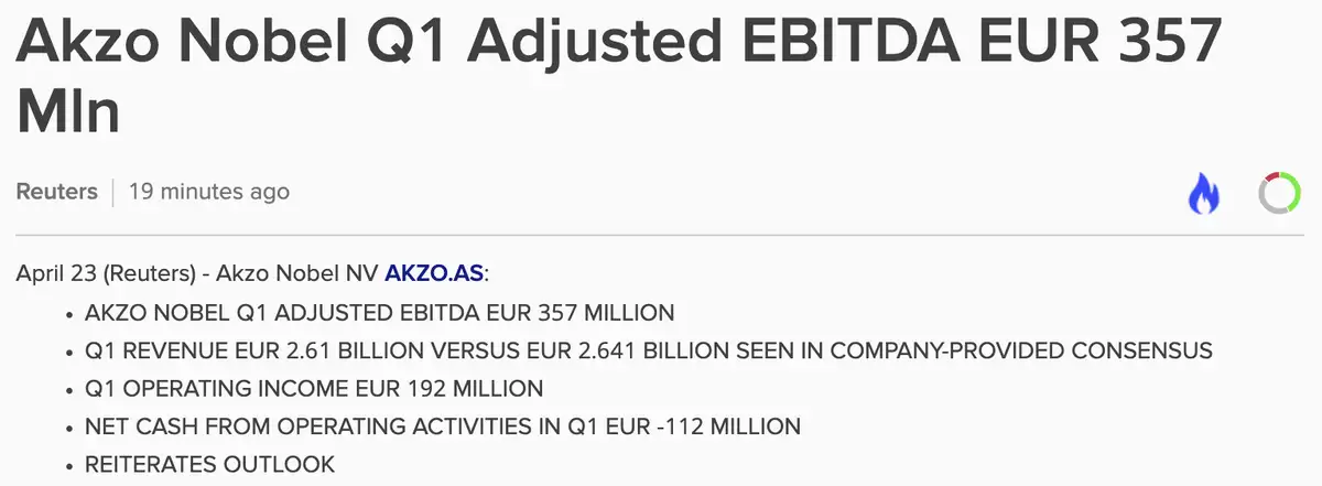 AkzoNobel Q1-cijfers