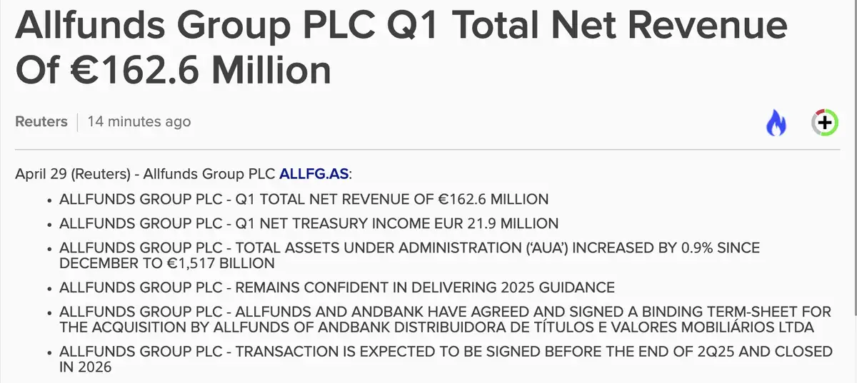 Allfunds Q1-cijfers