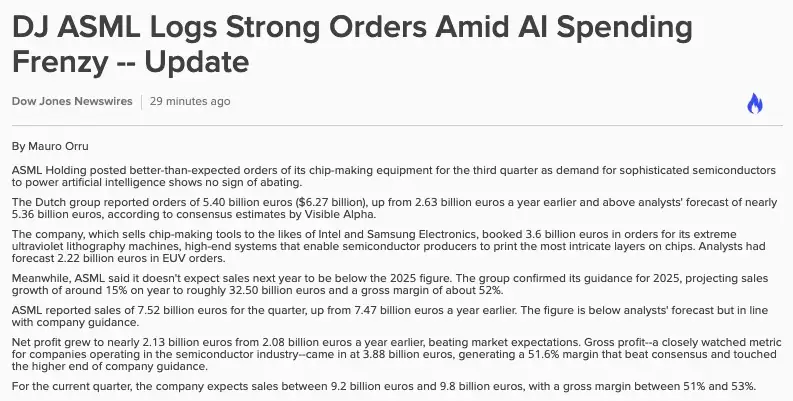 ASML Q3-cijfers