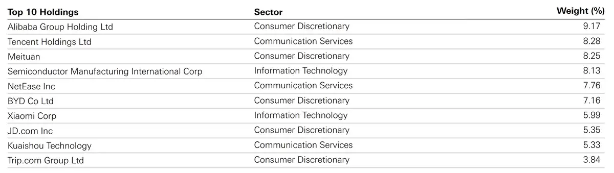 Hang Seng Tech Top 10