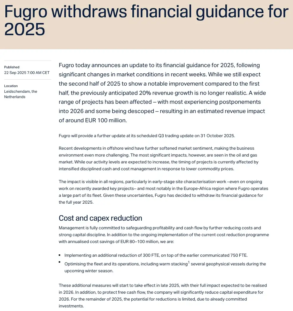 Fugro outlook