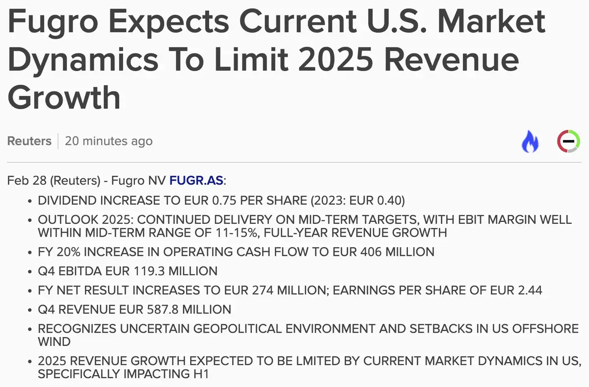 Fugro Q4-cijfers