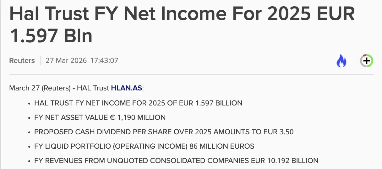 HAL Trust cijfers