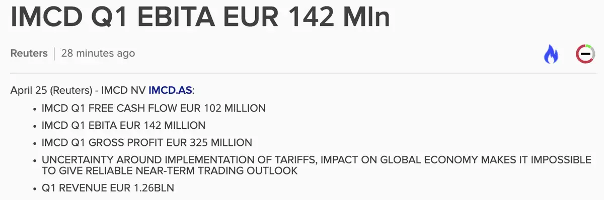 IMCD Q1-cijfers