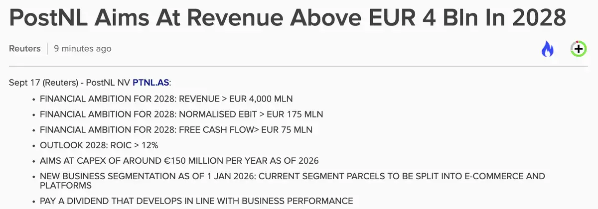PostNL strategie-update