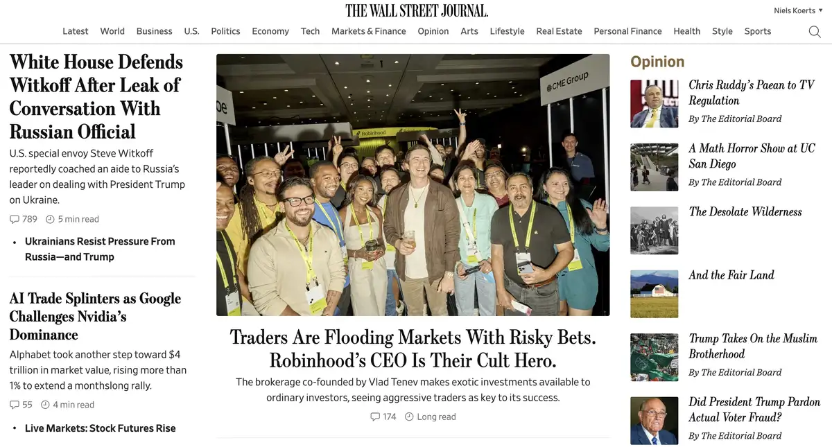 Robinhood WSJ