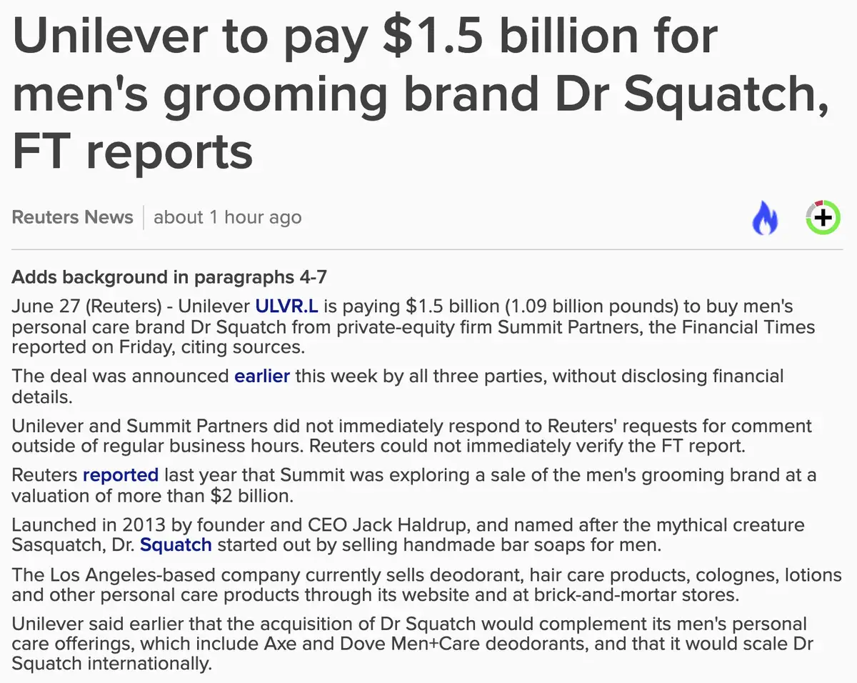 Unilever overname