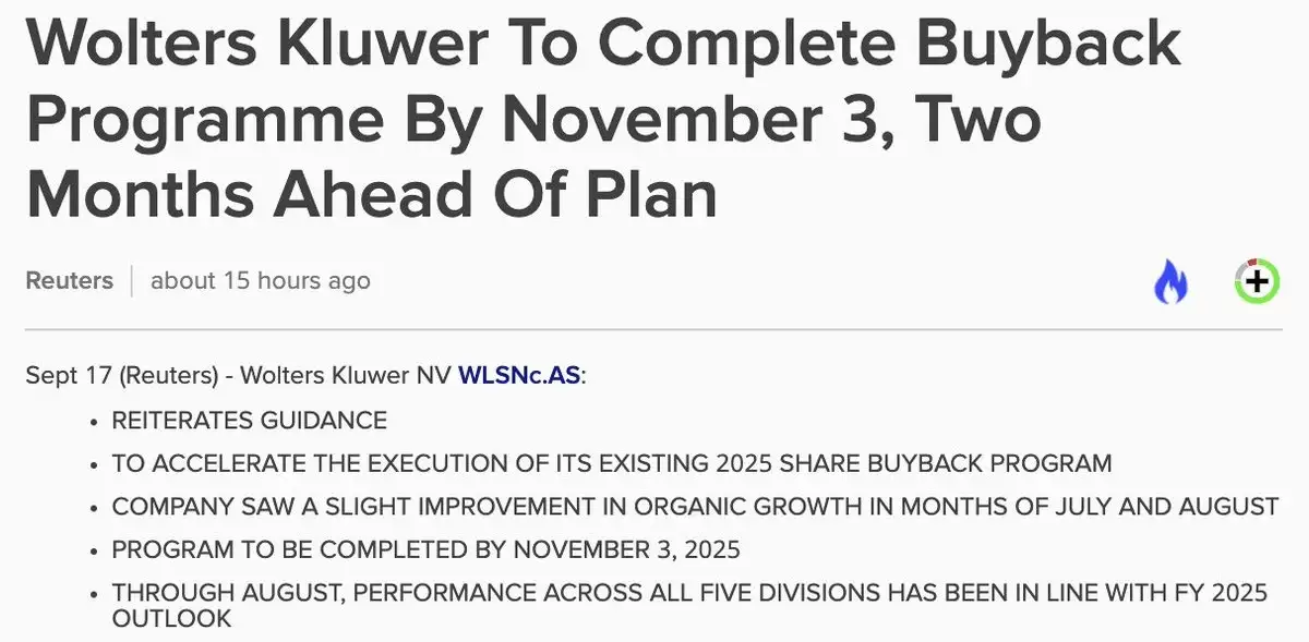Wolters Kluwer update